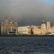 Liverpool waterfront from the Wirral